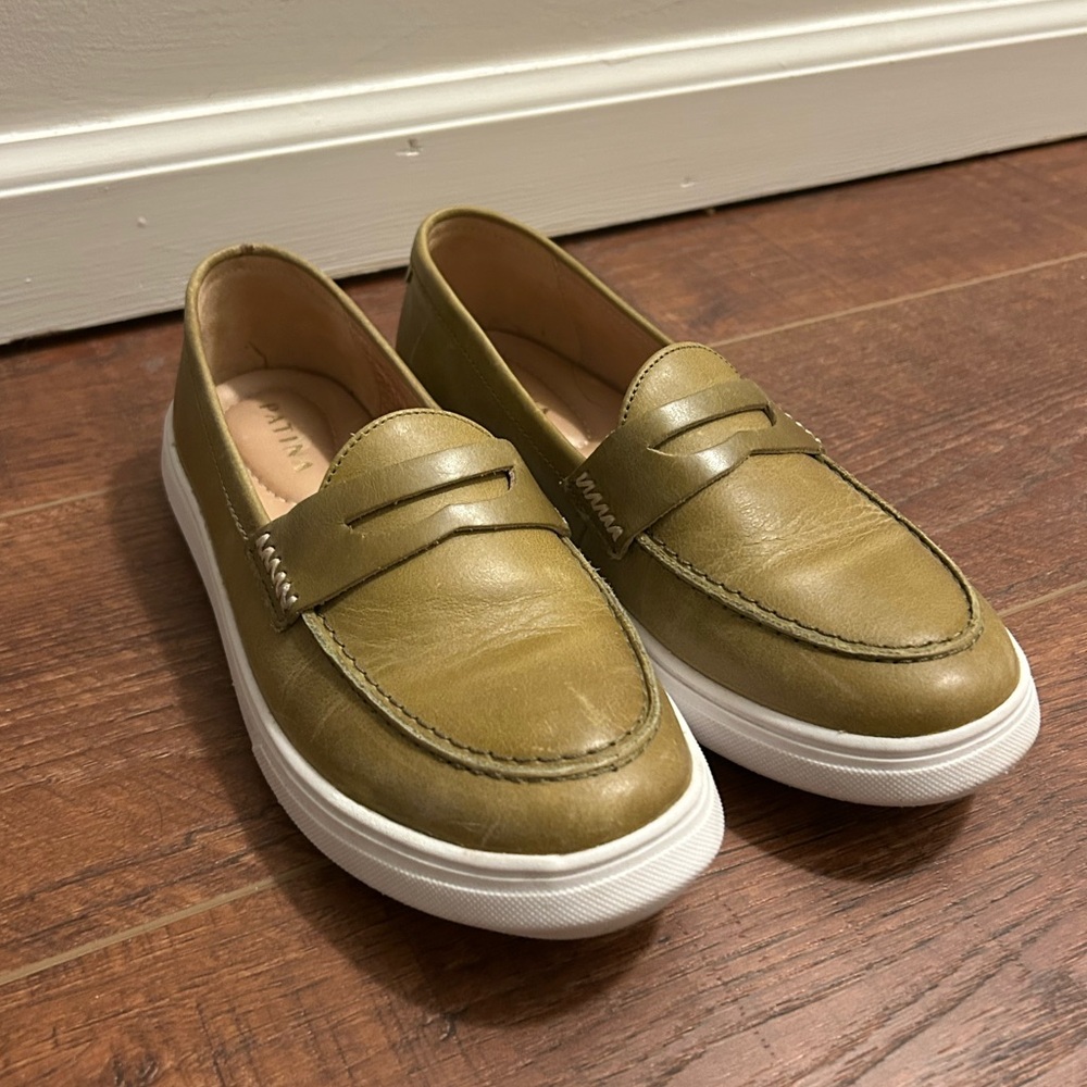 Chartreuse Green Penny Loafer Size 7.5